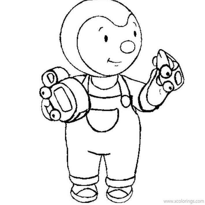 Free Tchoupi with Toys Coloring Pages printable