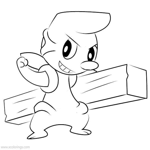 Free Timburr Pokemon Coloring Pages printable