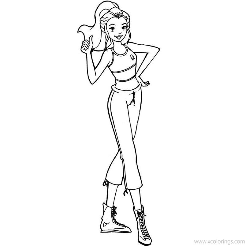 Free Totally Spies Character Samantha Coloring Pages printable