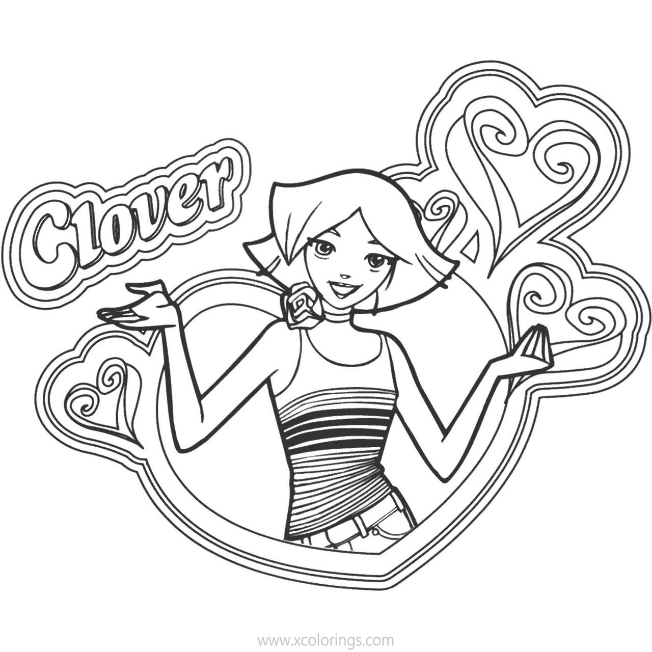 Free Totally Spies Coloring Pages Clover printable