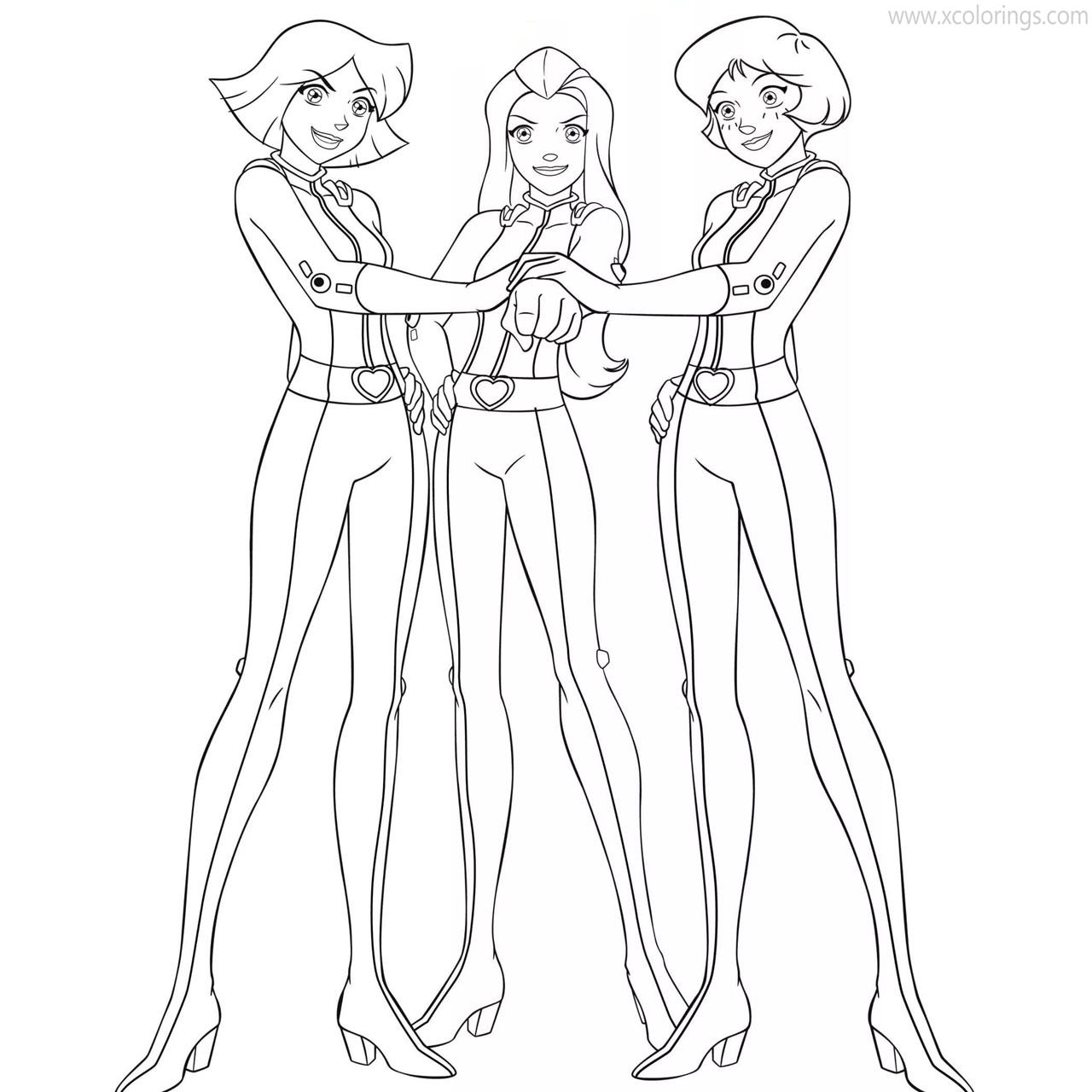 Free Totally Spies Coloring Pages Girls printable