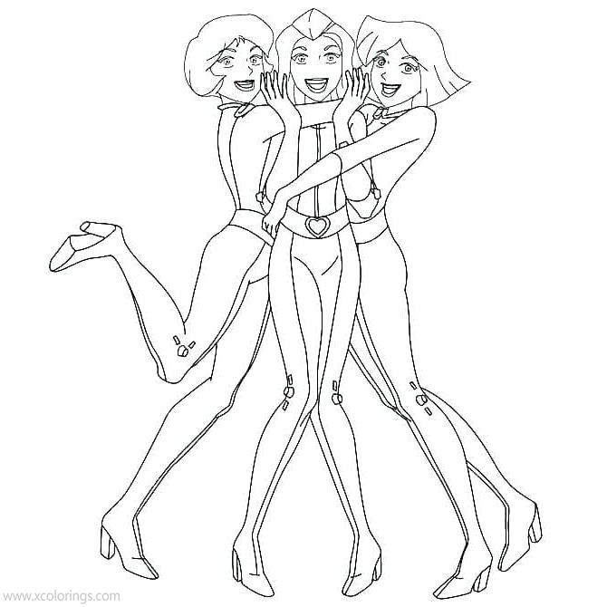Free Totally Spies Coloring Pages Main Characters printable