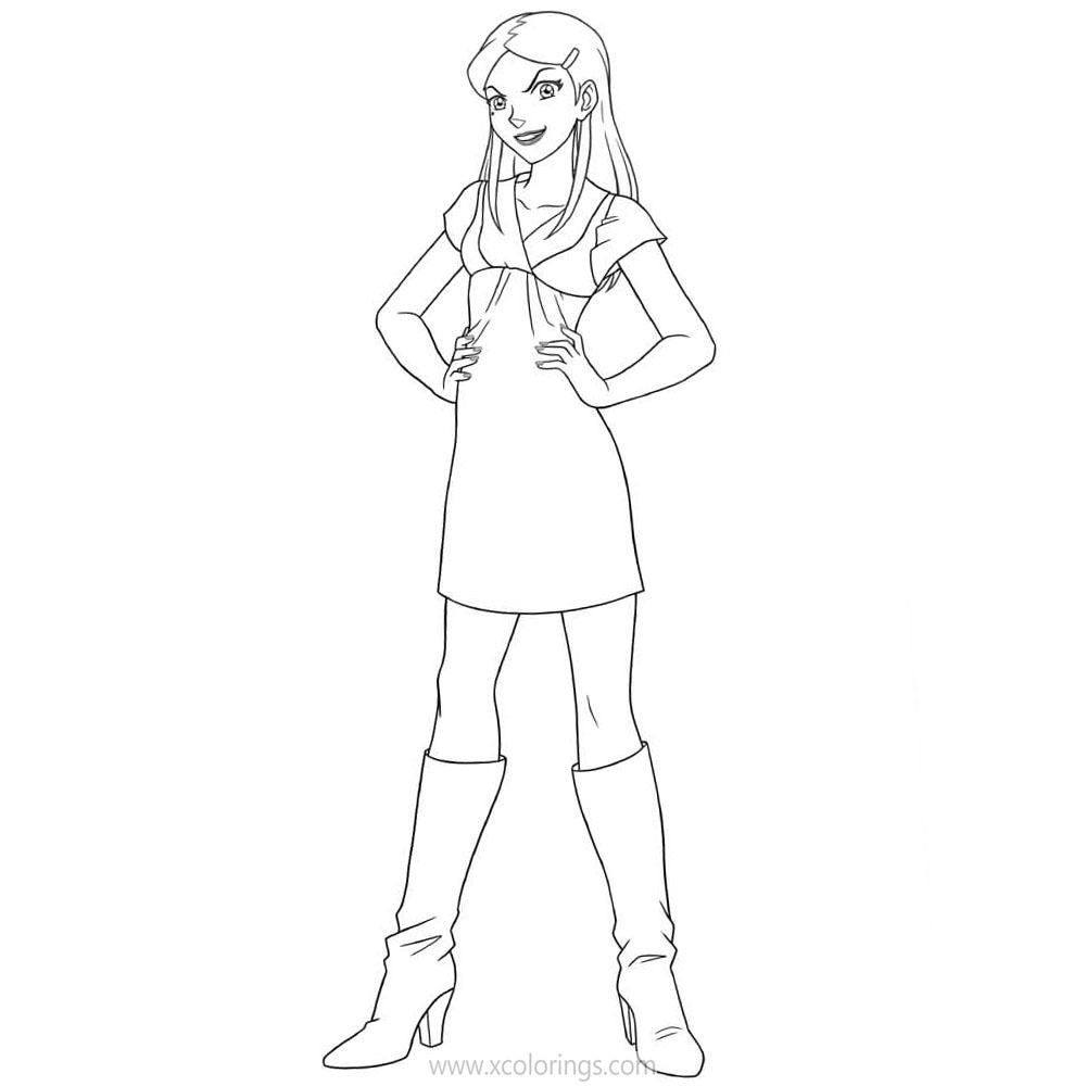 Free Totally Spies Coloring Pages Mandy printable