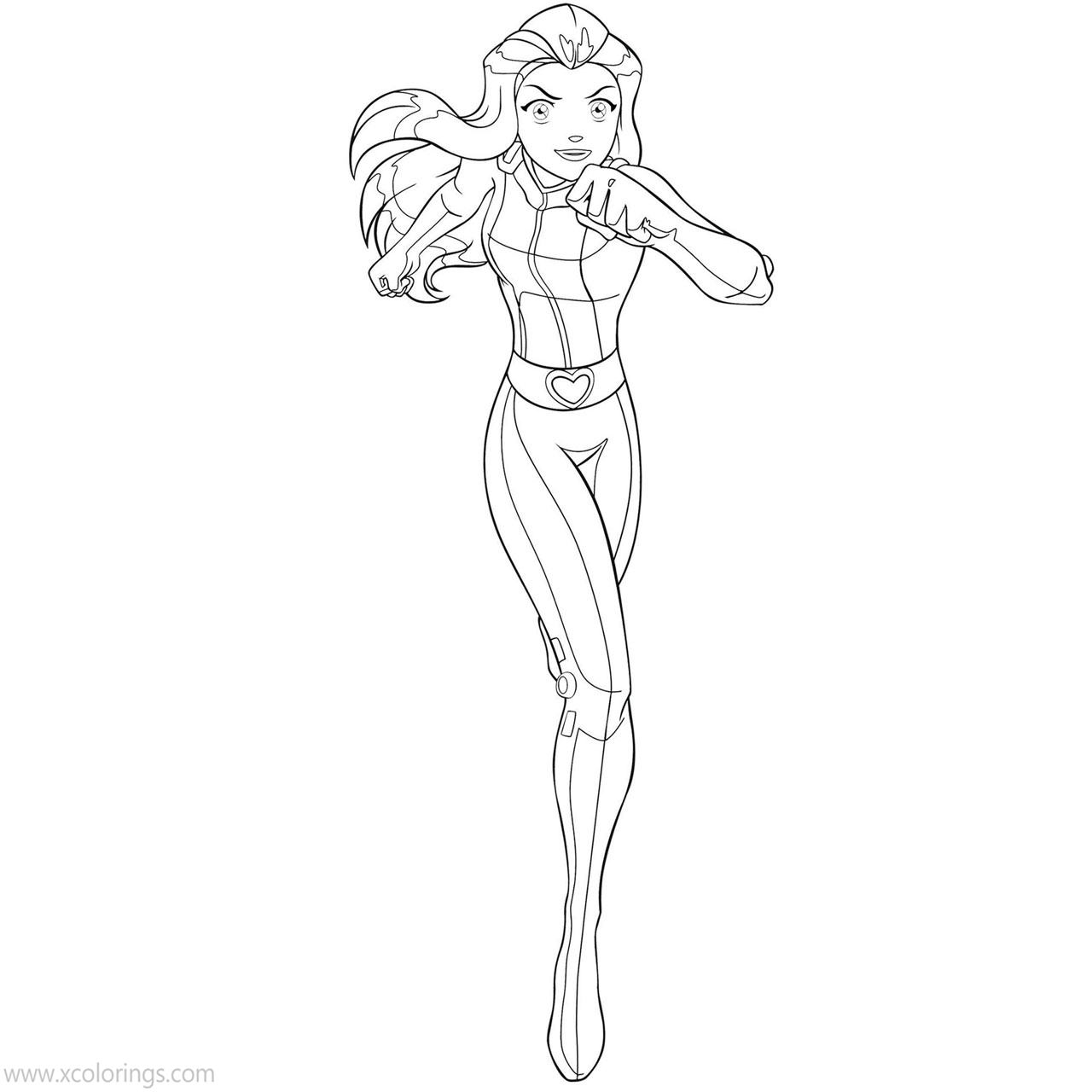 Free Totally Spies Coloring Pages Samantha printable