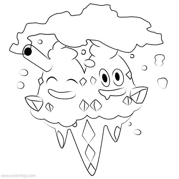 Free Vanilluxe Pokemon Coloring Pages printable