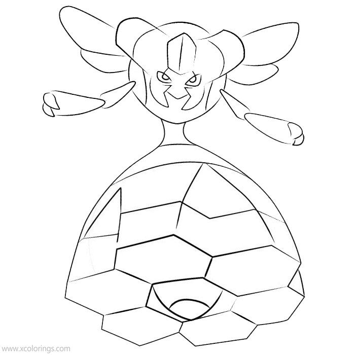 Vespiquen Pokemon Coloring Pages - XColorings.com