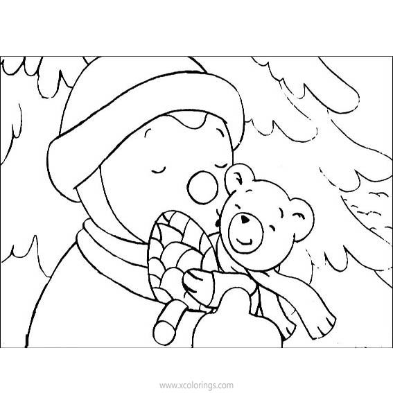 Free Winter Tchoupi Coloring Pages printable