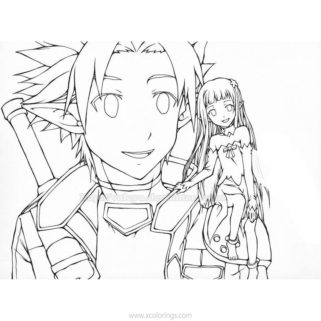 Free Yui from Sword Art Online Coloring Pages printable