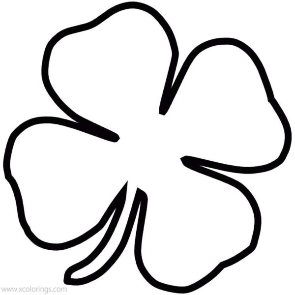 4 Leaf Clover Coloring Pages Mandala for Adults - XColorings.com