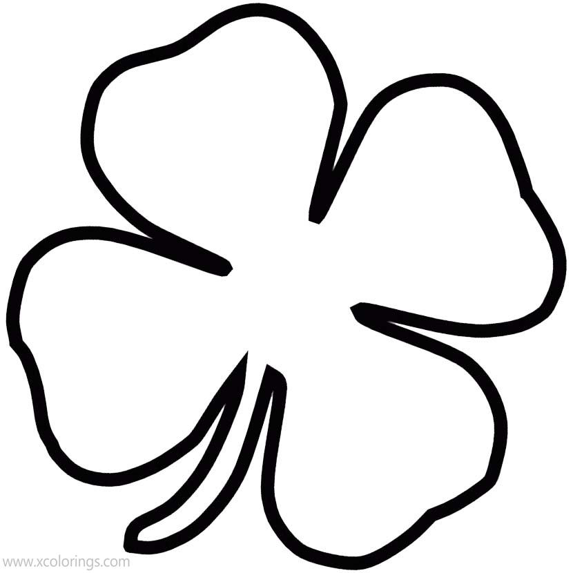 4 Leaf Clover Coloring Pages Linear XColorings 4 Leaf Clover Coloring Pages Linear XColorings