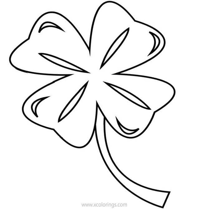 4 Leaf Clover Coloring Sheets - XColorings.com