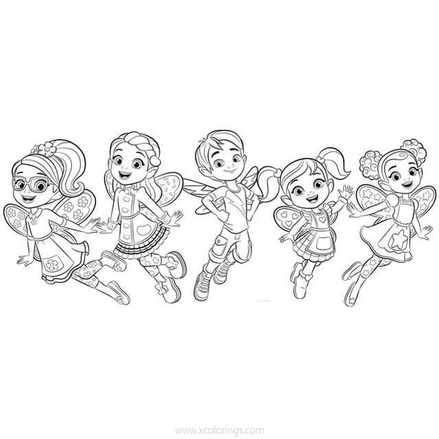 Free All Characters from Butterbean's Cafe Coloring Pages printable