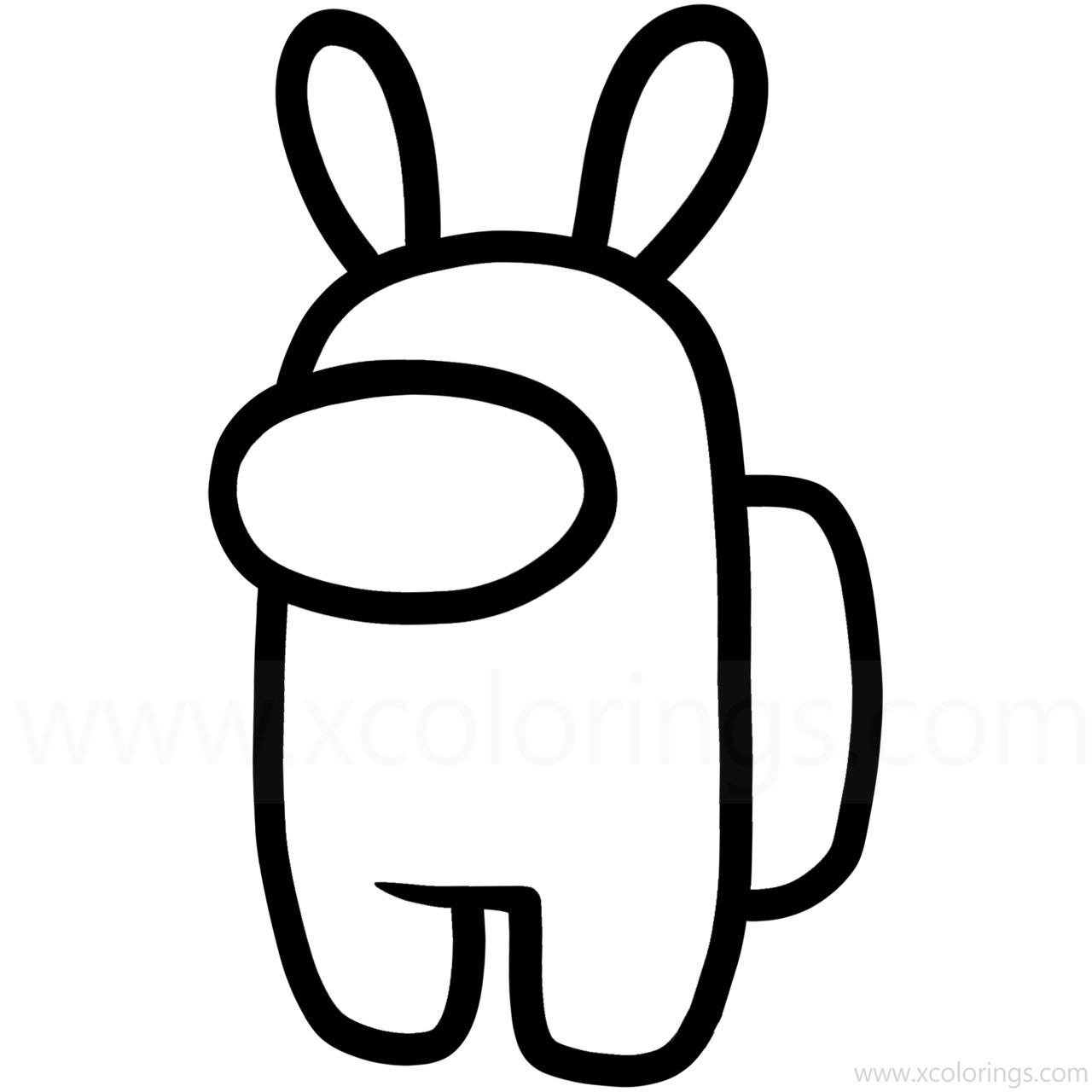 Free Among Us Coloring Pages Bunny Character printable