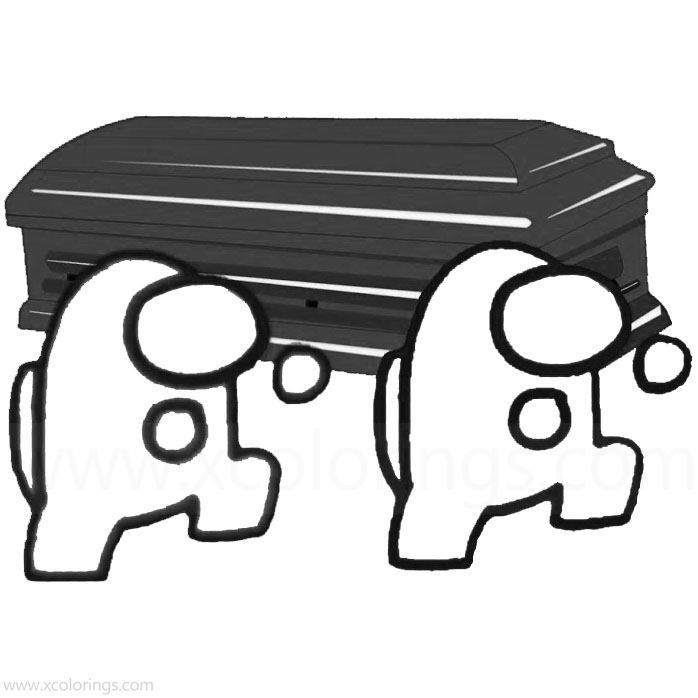 Free Among Us Coloring Pages Coffin Dance printable