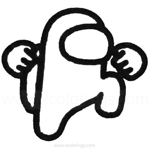 Free Among Us Coloring Pages Dancing Character printable