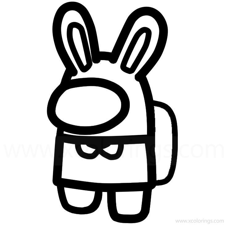 Free Among Us Coloring Pages Easter Bunny printable