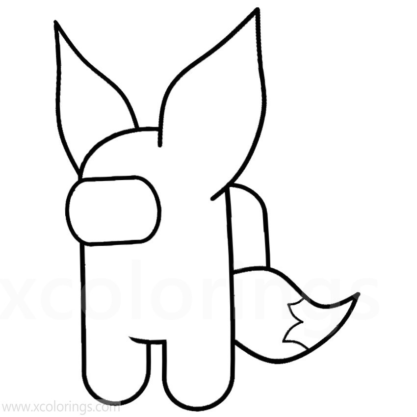 Among Us Coloring Pages Pokemon Skin Eevee - XColorings.com