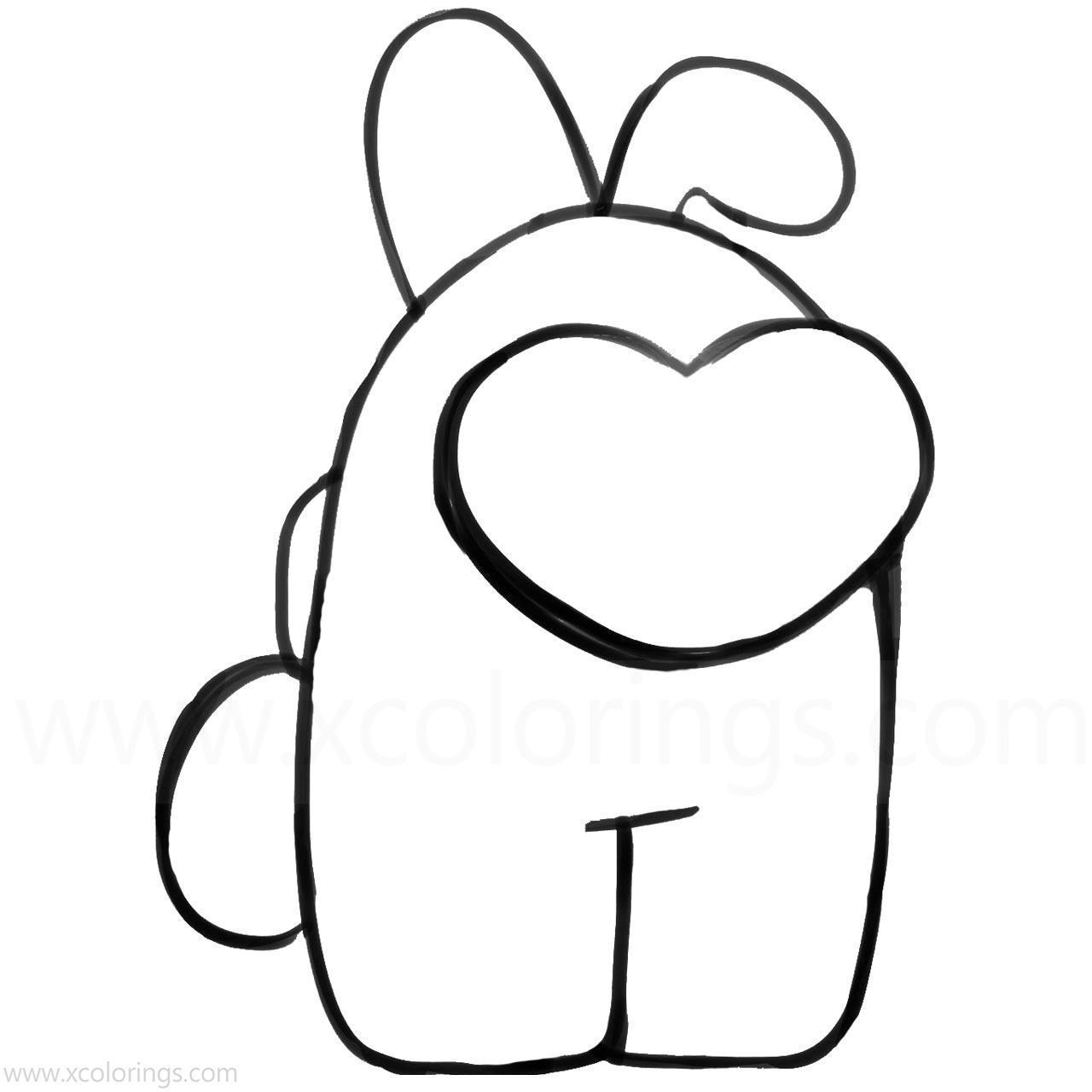 Free Among Us Coloring Pages Rabbit Skin printable