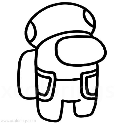 Free Among Us Coloring Pages Toad Skin printable