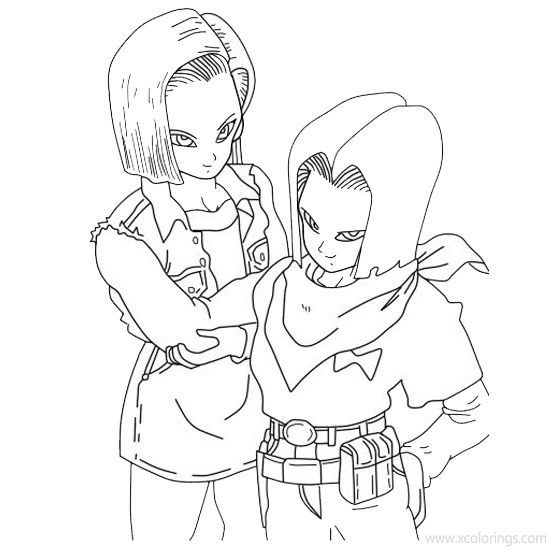 Free Android 18 Coloring Pages Lineart by burnssybie printable