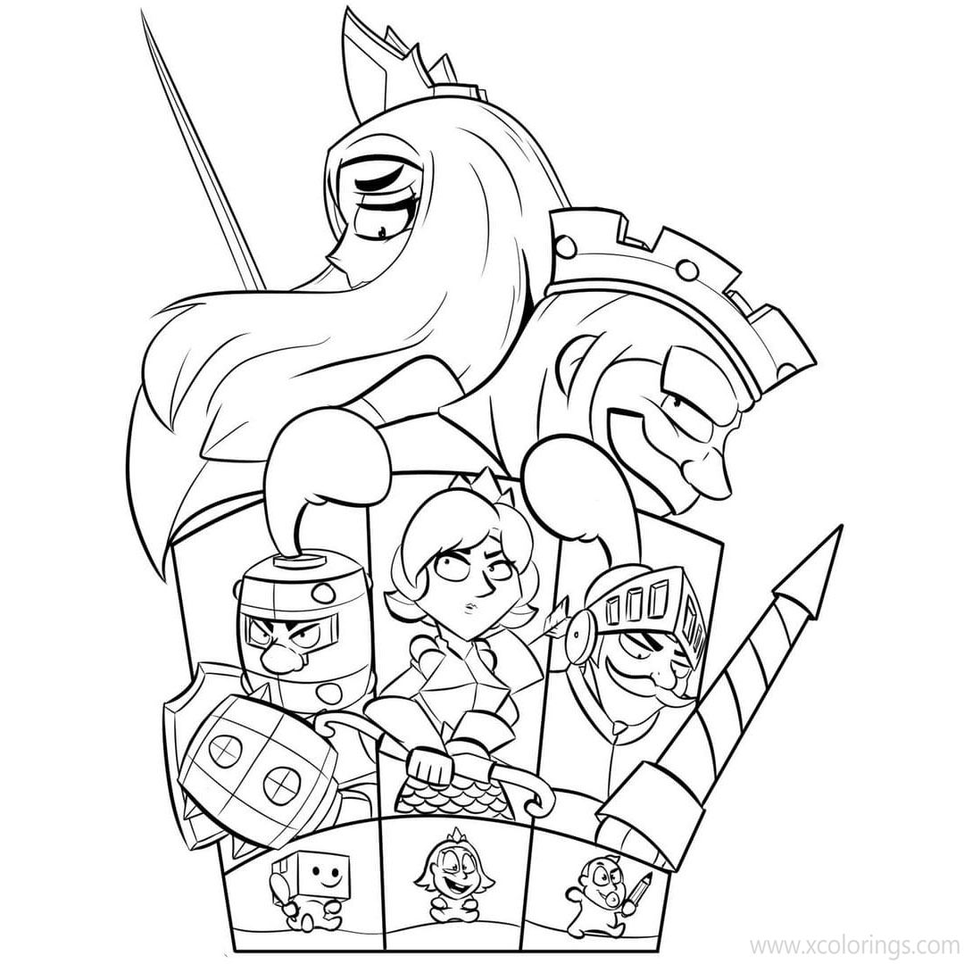 Free Army from Clash Royale Coloring Pages printable