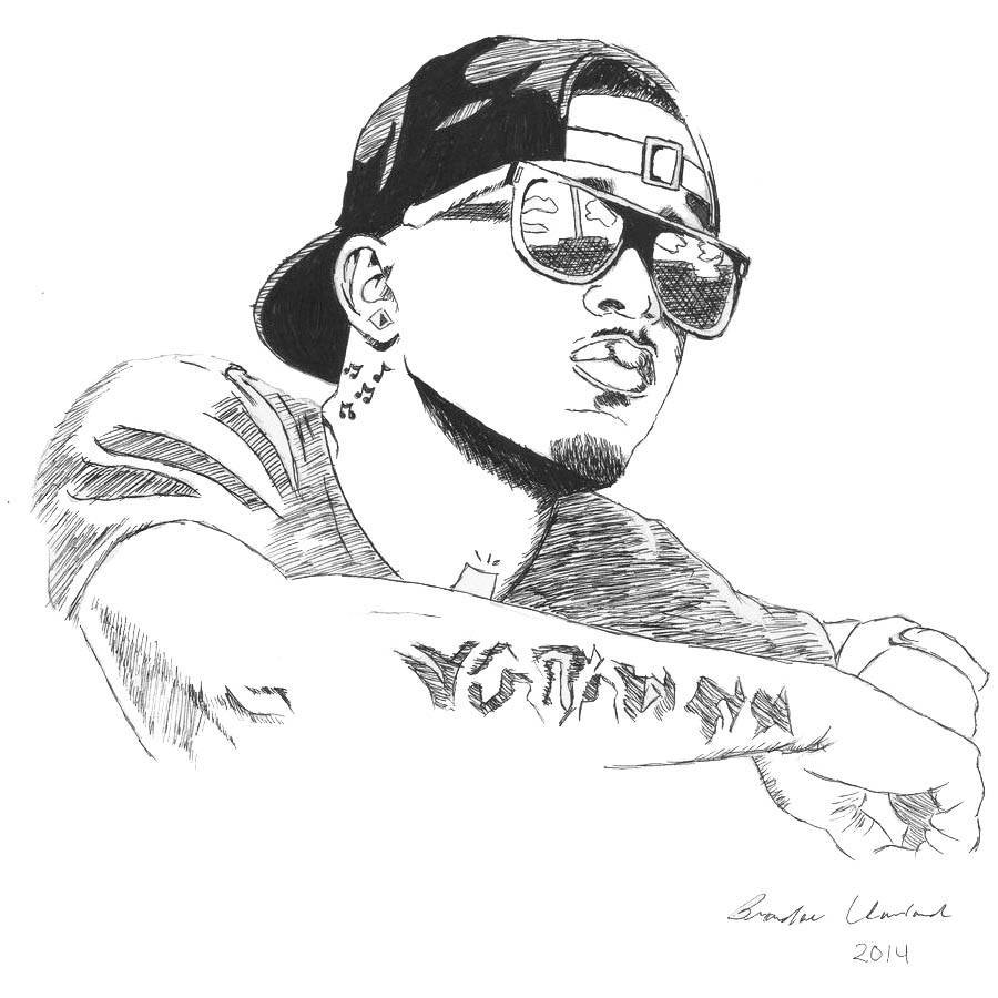 Free August Alsina Coloring Pages by CrazyFingerz printable