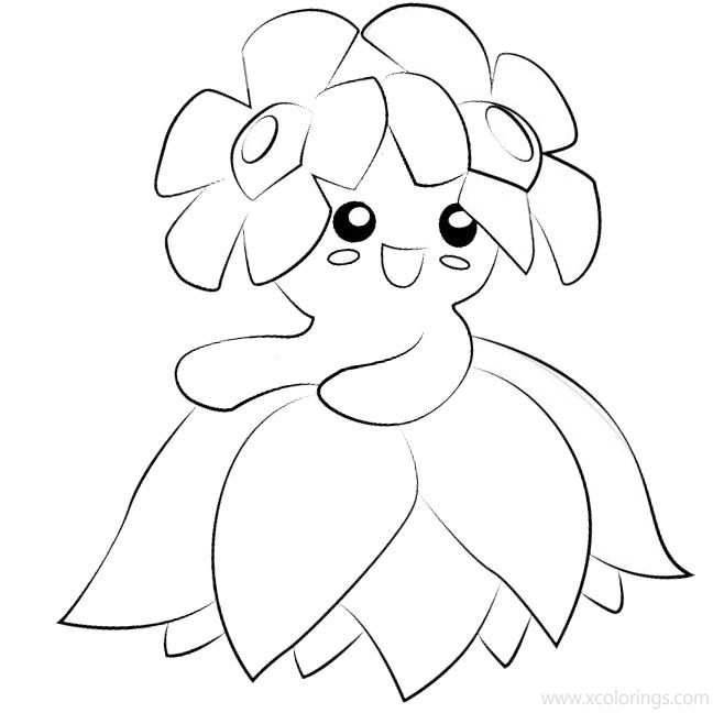 Free Bellossom Pokemon Coloring Pages printable