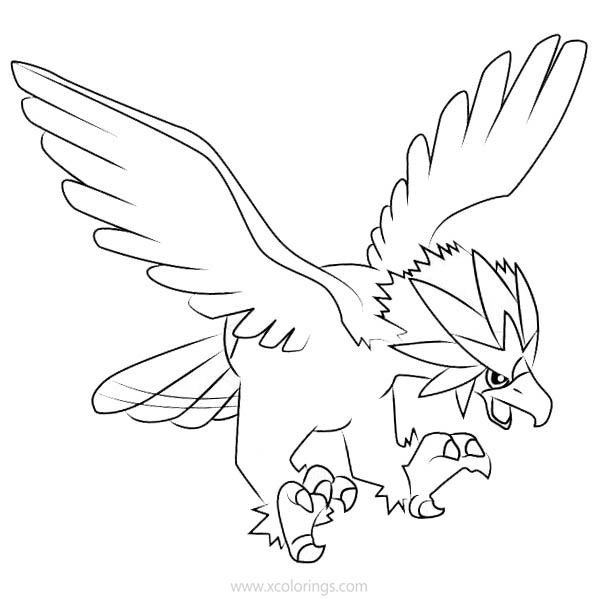 Free Braviary Pokemon Coloring Pages printable