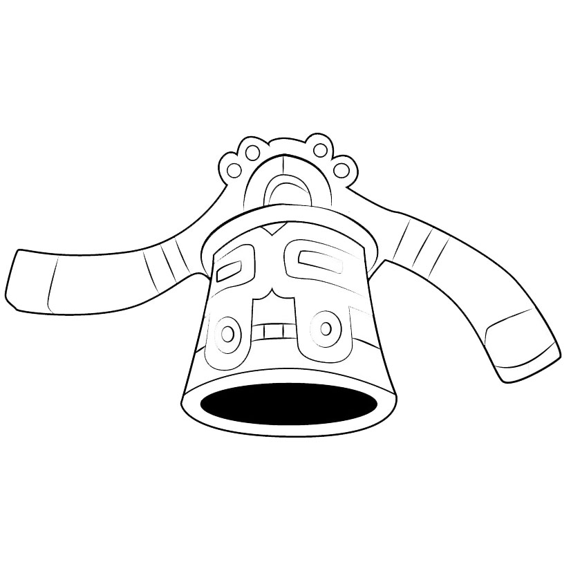 Free Bronzong Pokemon Coloring Pages printable