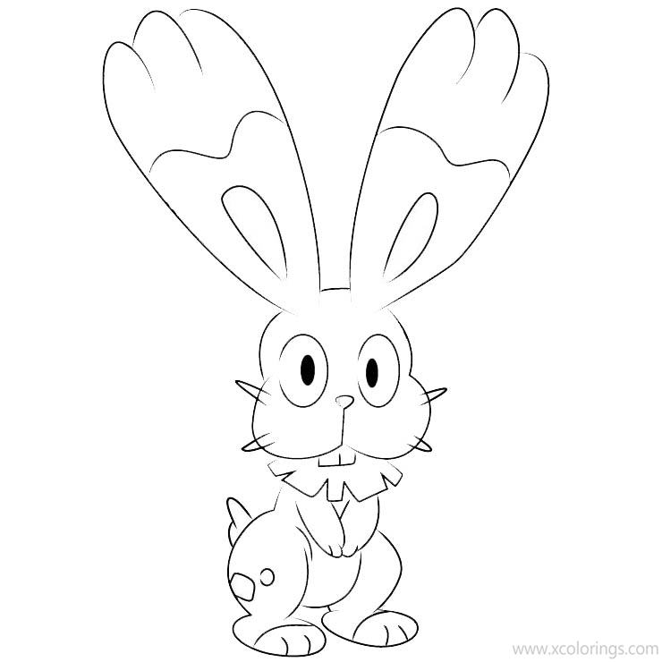 Free Bunnelby Pokemon Coloring Pages printable