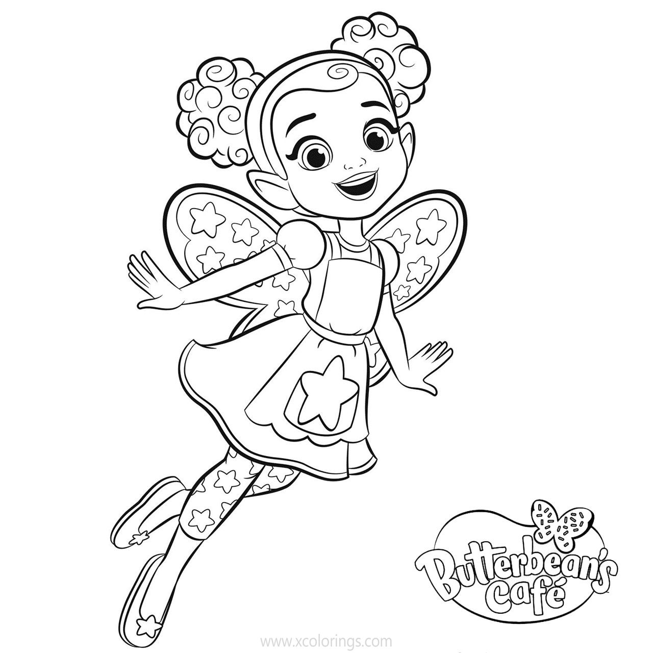 Butterbean's Cafe Coloring Pages Poppy Butterbean Cricket and Dazzle