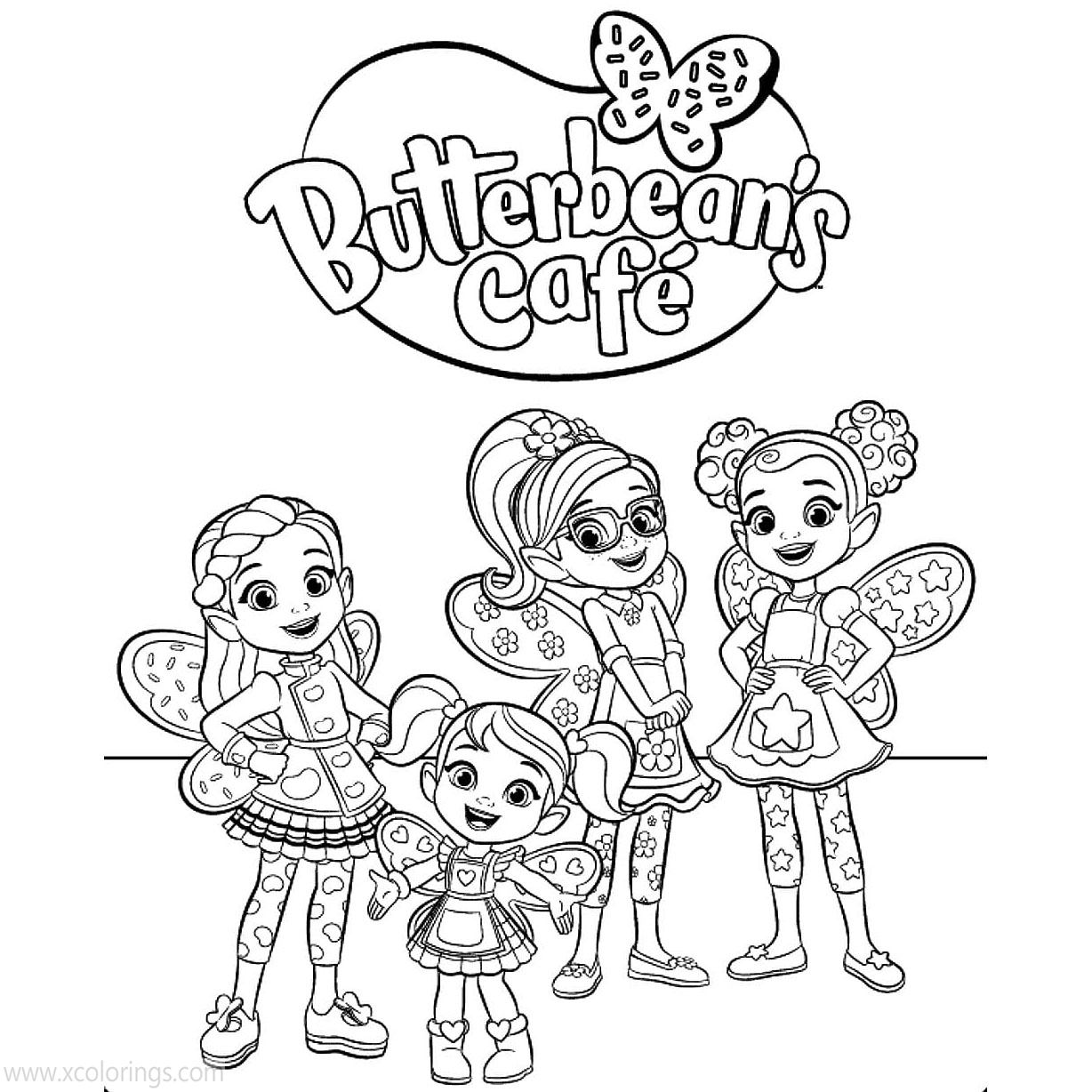 Free Butterbean's Cafe Coloring Pages Fairies printable