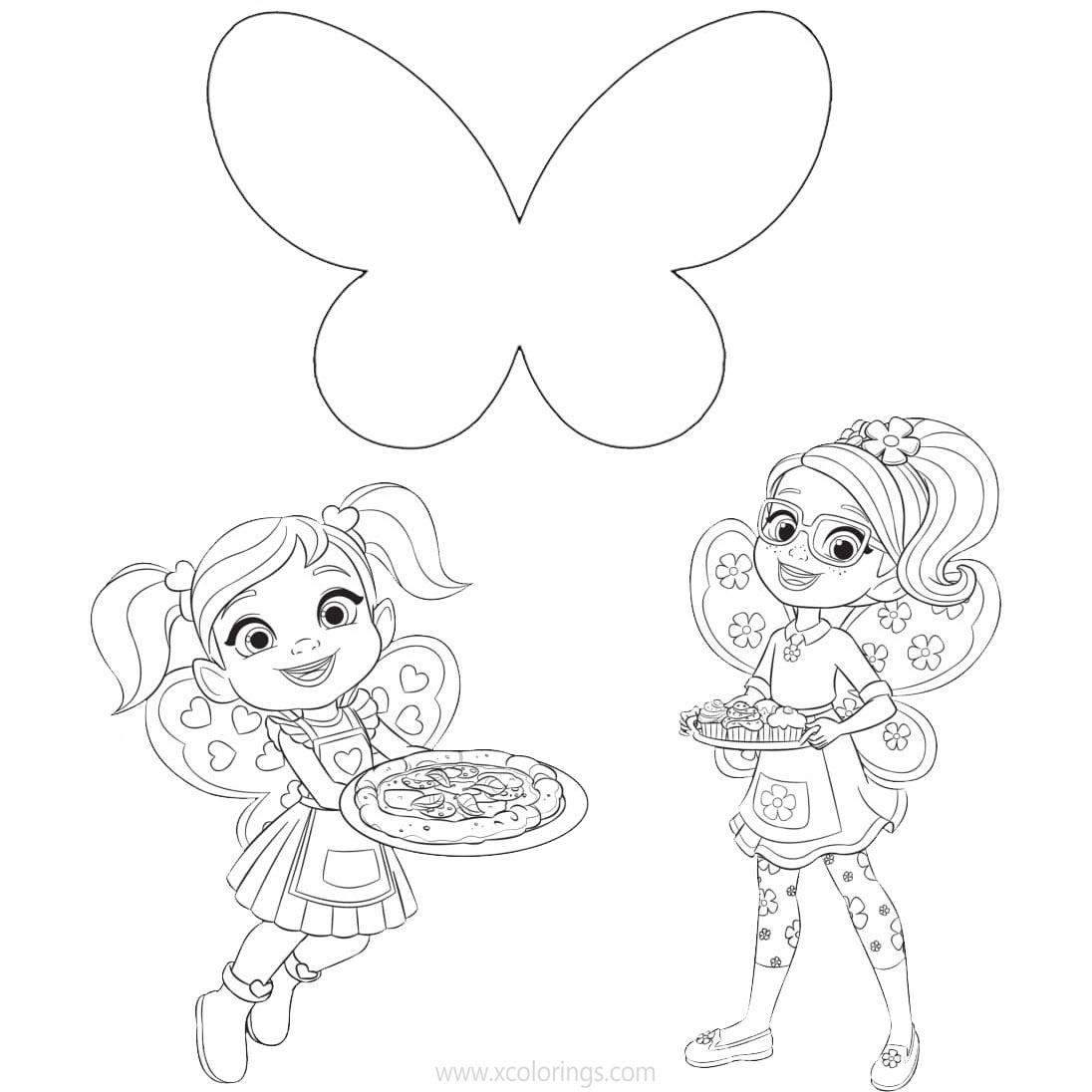 Free Butterbean's Cafe Coloring Pages Poppy and Cricket printable