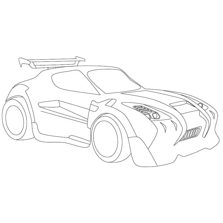 Free Car from Rocket League Coloring Pages printable