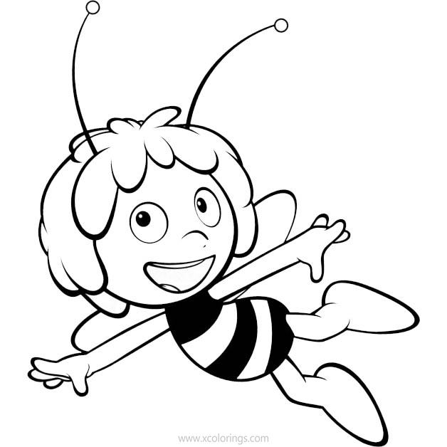 Free Cartoon Maya the Bee Coloring Pages printable