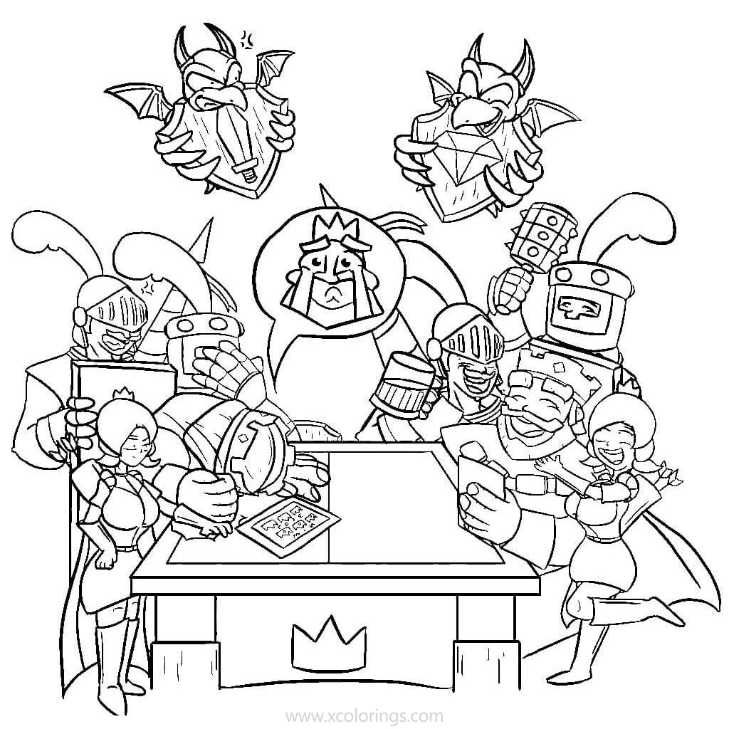 Free Characters from Clash Royale Coloring Pages printable