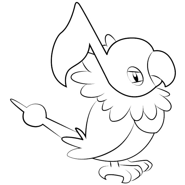 Free Chatot Pokemon Coloring Pages printable
