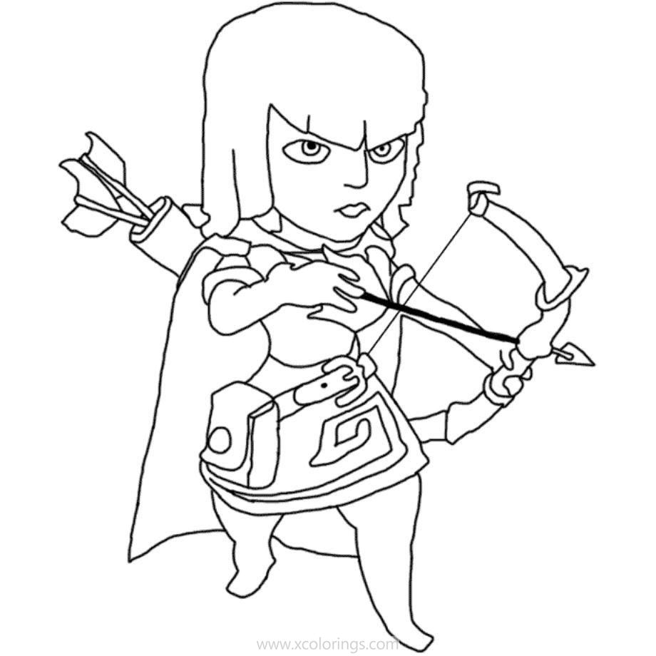 Free Clash Royale Archer Coloring Pages printable