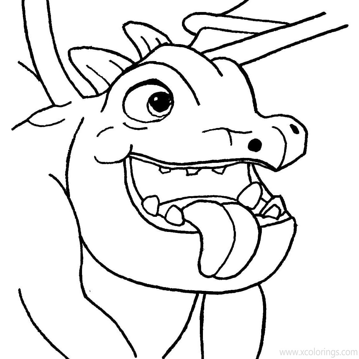 Free Clash Royale Coloring Pages Baby Dragon printable