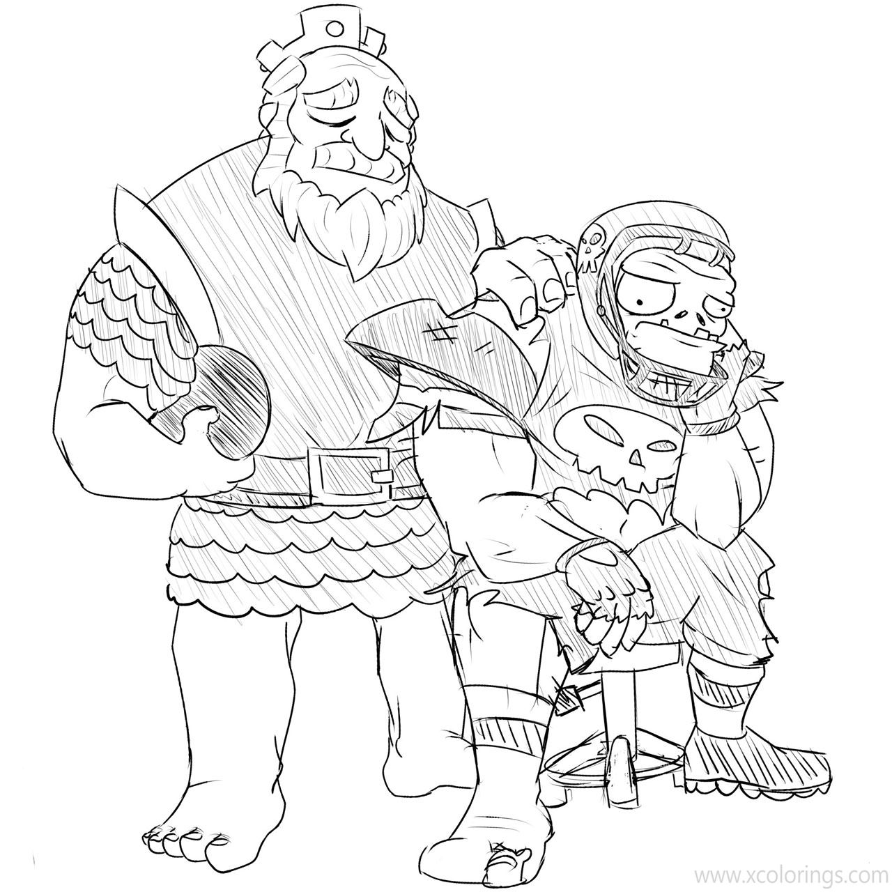 Free Clash Royale Coloring Pages Characters Sketch printable