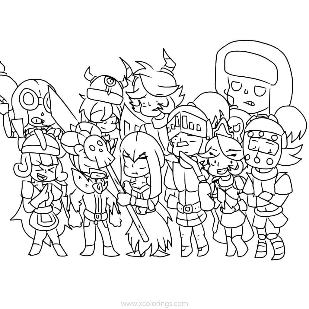 Free Clash Royale Coloring Pages Cute Characters printable