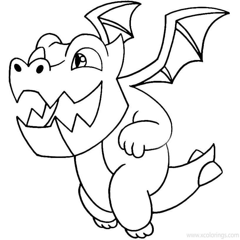 Free Clash Royale Coloring Pages Electric Dragon printable