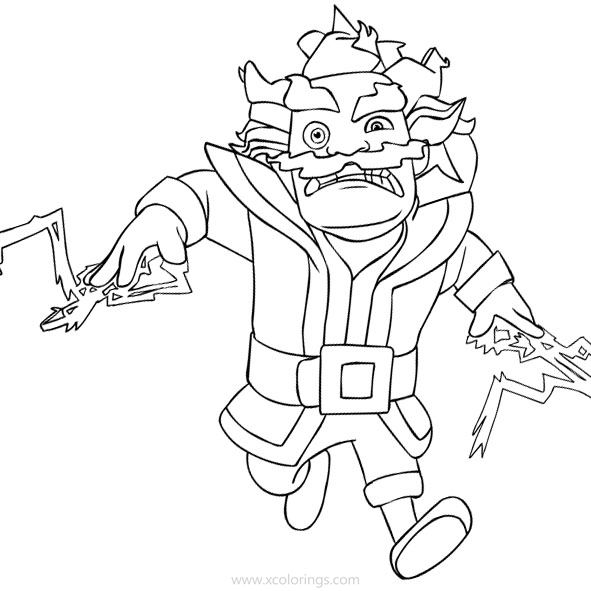 Free Clash Royale Coloring Pages Electro Wizard printable