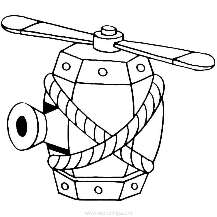 Clash Royale Coloring Pages Flying Barrel XColorings