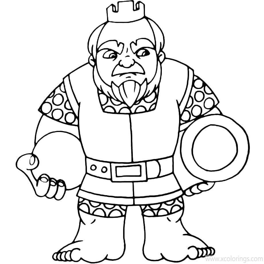 Free Clash Royale Coloring Pages Giant printable