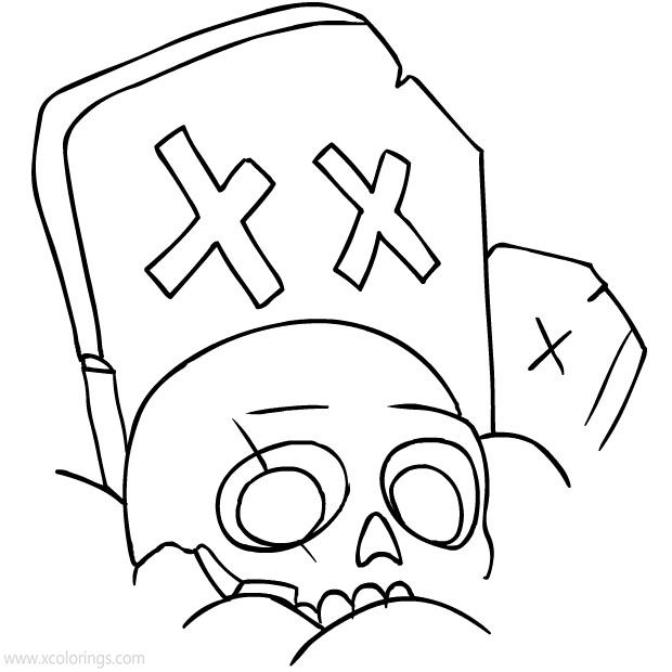 Free Clash Royale Coloring Pages Graveyard printable