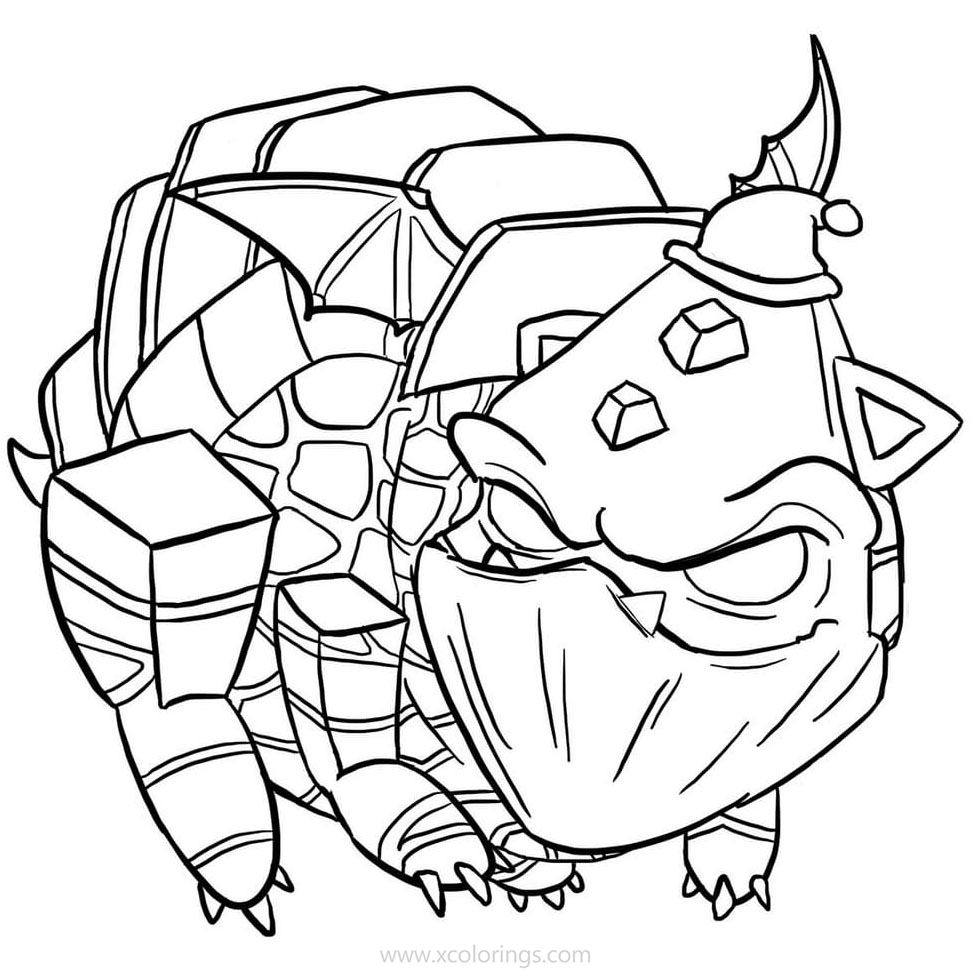Free Clash Royale Coloring Pages Lava Hound printable