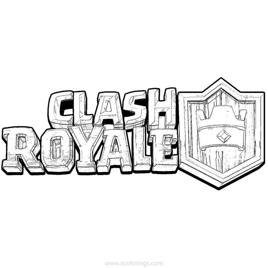 Free Clash Royale Coloring Pages Logo printable