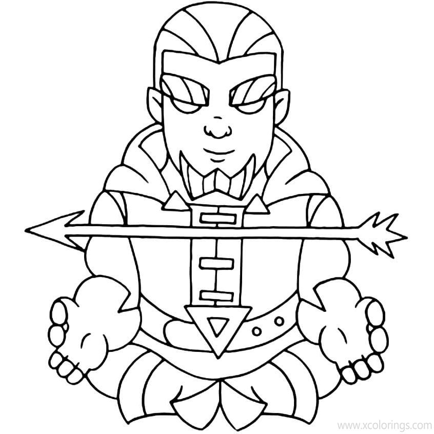 Free Clash Royale Coloring Pages Male Archer printable