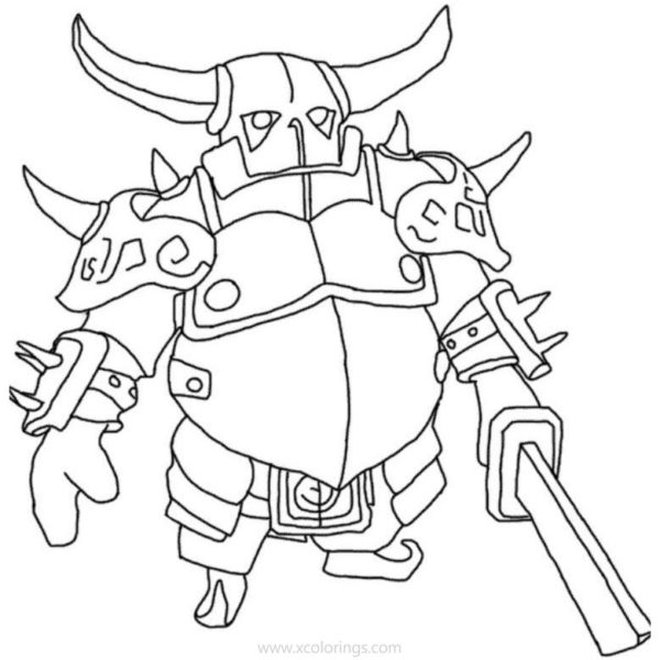 Hog Rider from Clash Royale Coloring Pages - XColorings.com